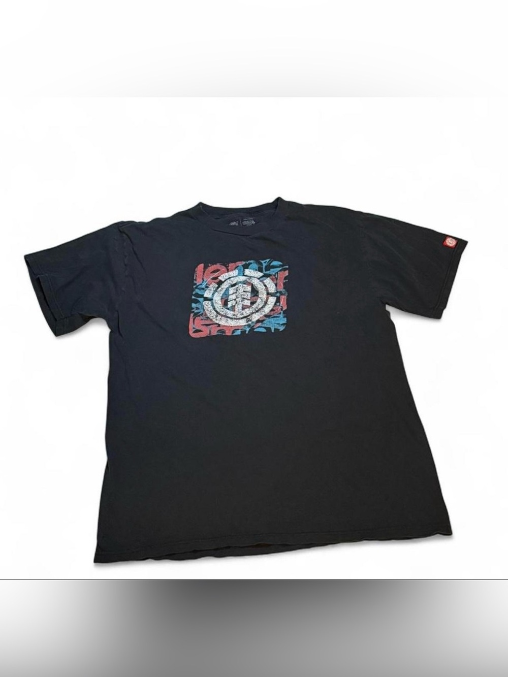 Vintage Skater Element Men’s Black Graphic Logo T-Shirt
